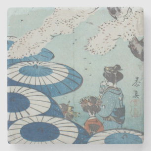 Shibata Zeshins Kirschblüten-Frühlings-Betrachtu Steinuntersetzer