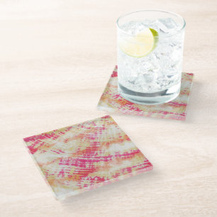 Shibori Abstrakt Art Muster Decoder Glas Untersetz Glasuntersetzer