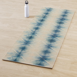 Shibori Blau Tie Dye Japan Traditionelles Muster N Yogamatte