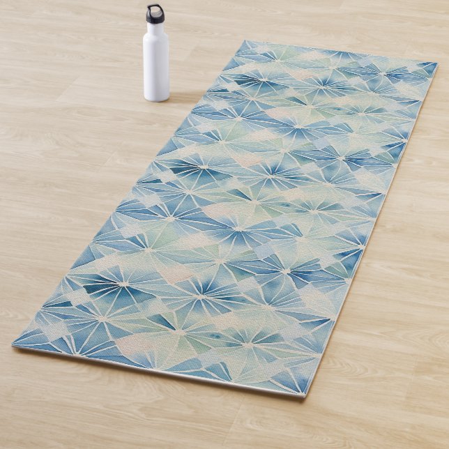 Shibori Blue Gefärbte Krawatte Japan Traditionelle Yogamatte (Beispiel)