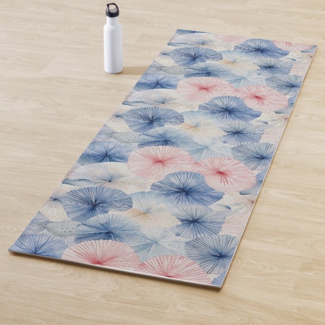 Shibori Blue Gefärbte Krawatte Japan Traditionelle Yogamatte (Beispiel)