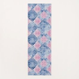 Shibori Blue Gefärbte Krawatte Japan Traditionelle Yogamatte