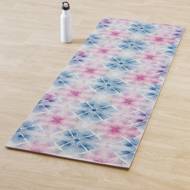 Shibori Blue Gefärbte Krawatte Japan Traditionelle Yogamatte (Beispiel)