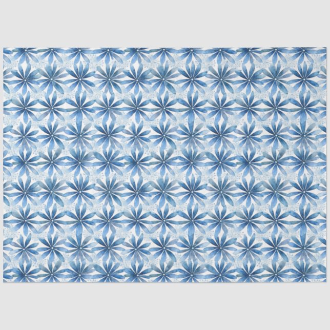 Shibori Blue Japanisch Textile Art Nr. 17 Seidenpapier (Vorderseite)