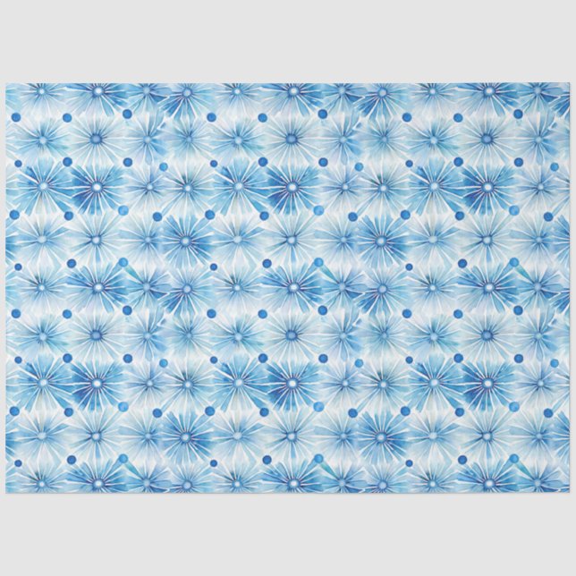 Shibori Blue Japanisch Textile Art Nr. 18 Seidenpapier (Vorderseite)