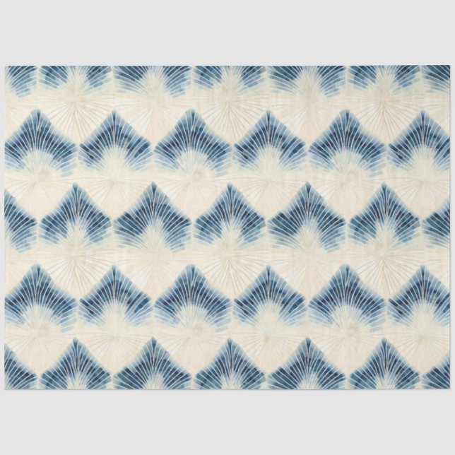 Shibori Blue Japanisch Textile Art Nr. 1 Seidenpapier (Vorderseite)