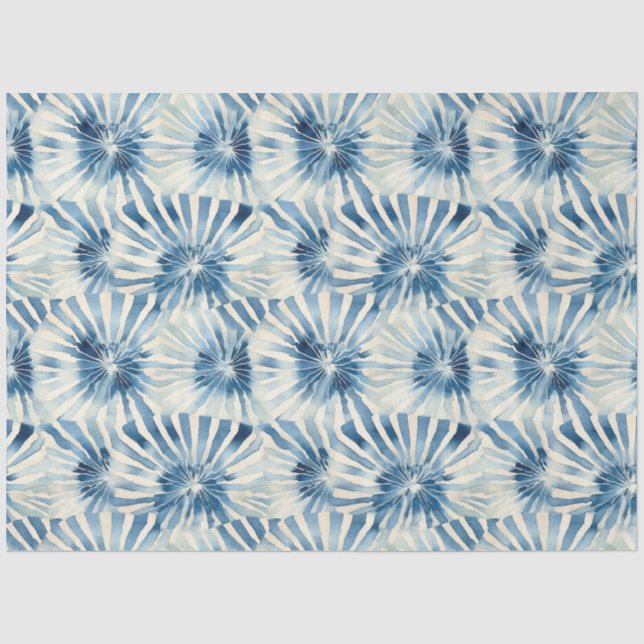 Shibori Blue Japanisch Textile Art Nr. 9 Seidenpapier (Vorderseite)