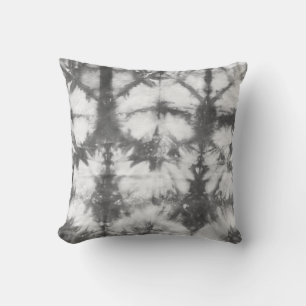 Shibori Fabric Boho Gray Muster Gefärbte Krawatte  Kissen