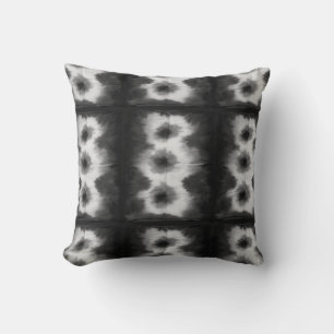 Shibori Fabric Boho Schwarz-Weiß-Gefärbte Krawatte Kissen
