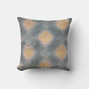 Shibori Fabric Modern Blue Stripe Gefärbte Krawatt Kissen