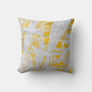 Shibori Fabric Modern Gelbe Gefärbte Krawatte Kiss Kissen