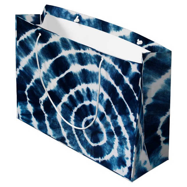 Shibori Große Geschenktüte (Rückseite Schrägansicht)