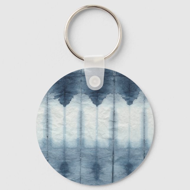 Shibori Indigio Print Schlüsselanhänger (Vorderseite)