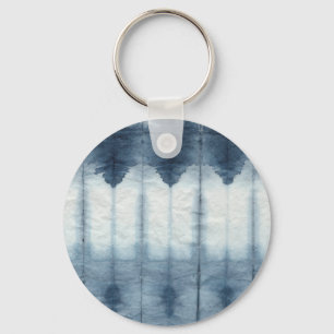 Shibori Indigio Schlüsselanhänger