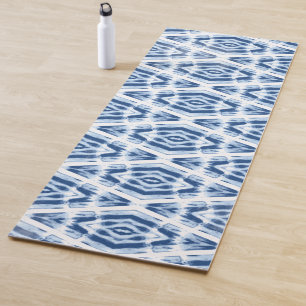 Shibori Indigo Blaues Tie Dye Abstract Yogamatte