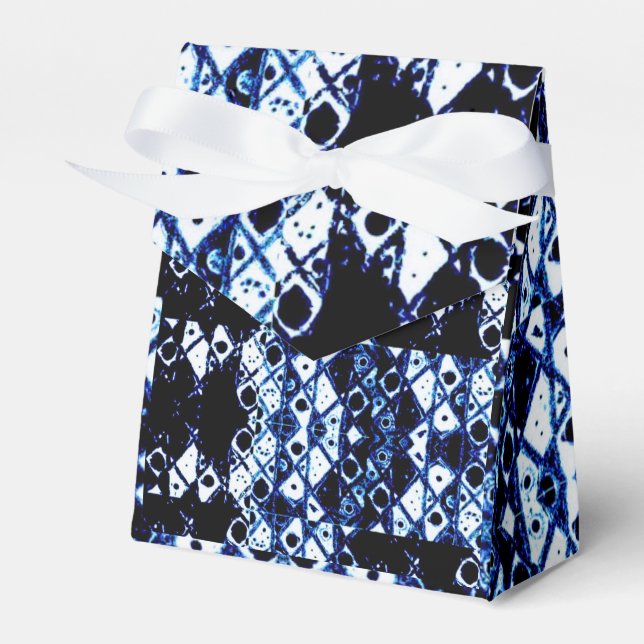 Shibori inspiriert Gefälligkeitsbox Geschenkschachtel (Vorderseite)