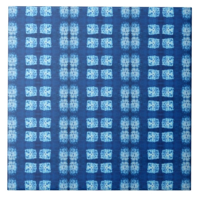 Shibori-Muster Keramikfliese (Vorderseite)