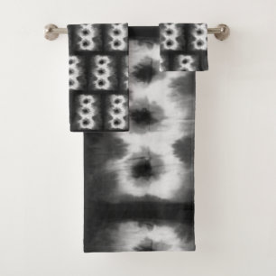 Shibori noir et blanc Motif de teinture à tarte