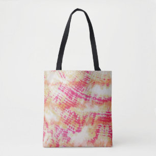 Shibori Pink Orange Gefärbte Krawatte Fabric Muste Tasche