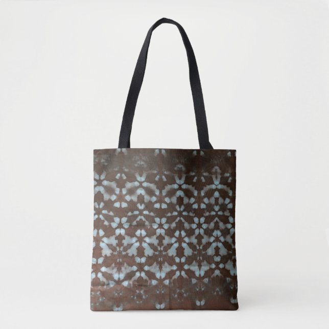 Shibori Print Pattern Tote Bag Tasche (Vorderseite)