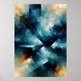 Shibui Azure Konvergenz Japanisch Inspirierte Text Poster