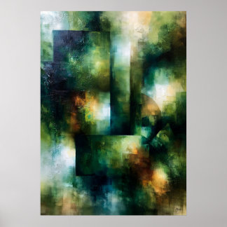 Shibui Grüne Patina Japanisch Inspirierte Textur Poster
