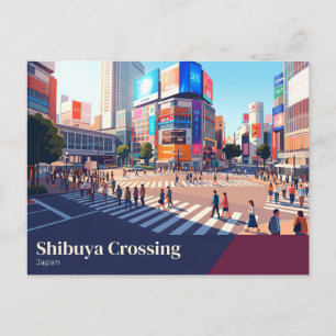 Shibuya-Kreuzung Japan Postkarte