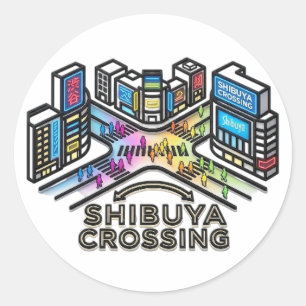 SHIBUYA-KREUZUNG RUNDER AUFKLEBER
