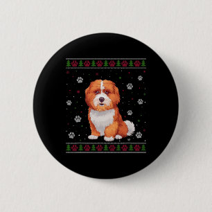 Shichon Christmas Sweater Xmas Haustier Hund Liebe Button