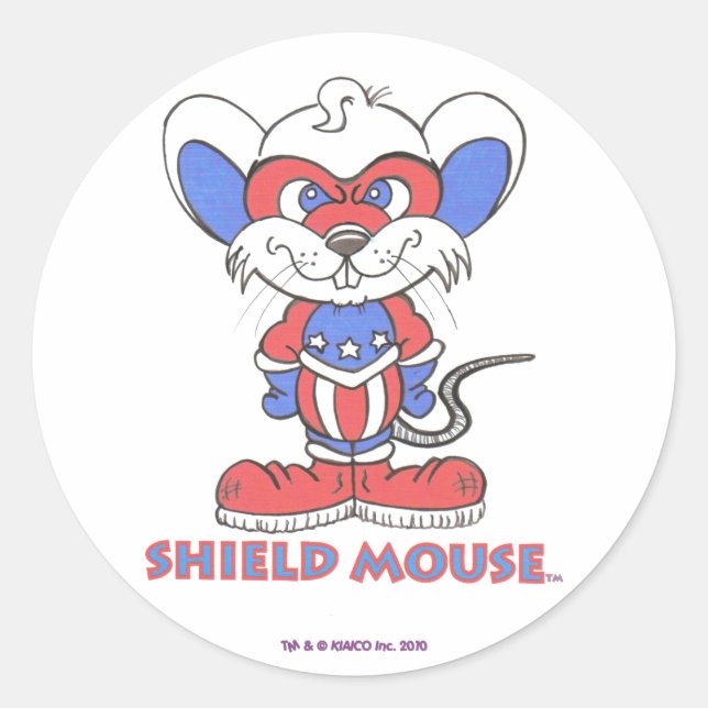 SHIELD MAUSE-Aufkleber Runder Aufkleber (Vorderseite)
