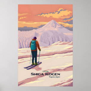 Shiga Kogen Japan Ski Resort Reiseplakat Poster