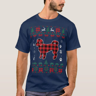 Shih Poo Dog Lover Pajama Red Kariert Ugly Christm T-Shirt