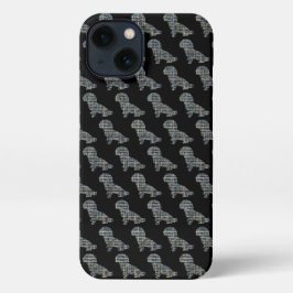 Shih-Poo Niedlich Dog Silhouette Raster Black iPhone Hülle