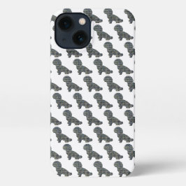 Shih-Poo Niedlich Hund Silhouette Raster White iPhone Hülle