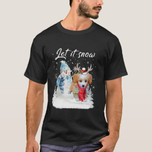 Shih Poo Santa Dog Christmas Snowman Xmas Pajama T-Shirt