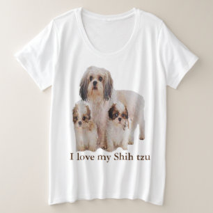 Shih-tsu Große Größe T-Shirt