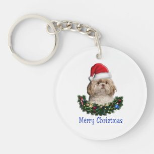 Shih-Tsu-Hund-Weihnachtsartikel Schlüsselanhänger