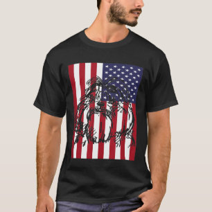 Shih Tzu American Flag T-Shirt