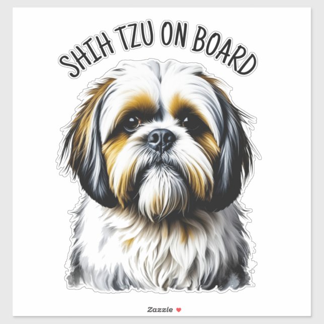 Shih Tzu an Bord Aufkleber (Blatt)
