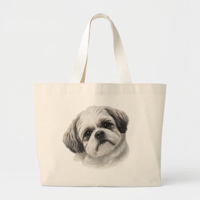Shih Tzu Art Tote Bag (Devant)