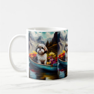 Shih Tzu auf einem Paddel: Ein Landschaftliches Ab Kaffeetasse