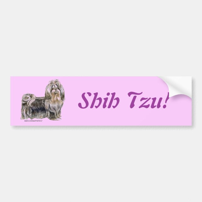 Shih Tzu Autoaufkleber (Vorne)