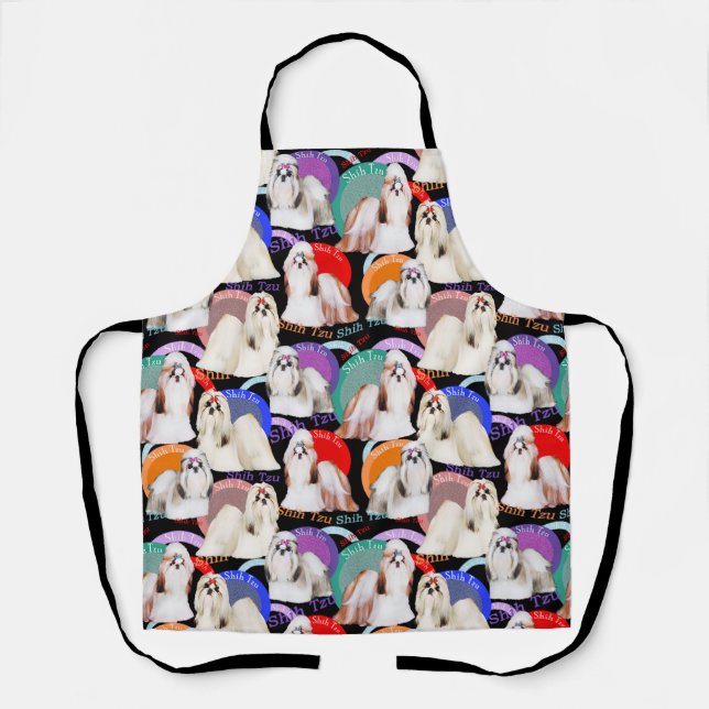 Shih Tzu Beauties All-over Print Schürze (Vorderseite)