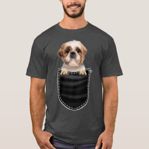 Shih Tzu Breed Hund liebt das beste Dog Pocket Ges T-Shirt