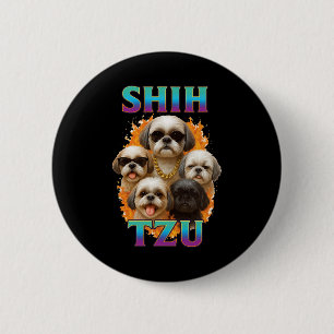 Shih Tzu Button