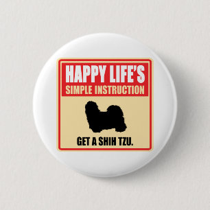 Shih Tzu Button