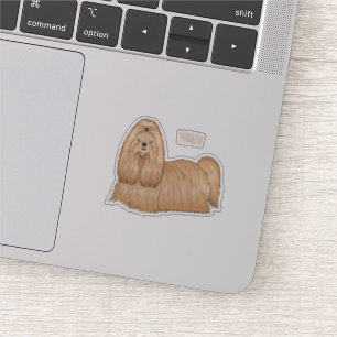 Shih tzu-Cartoon-Illustration Aufkleber
