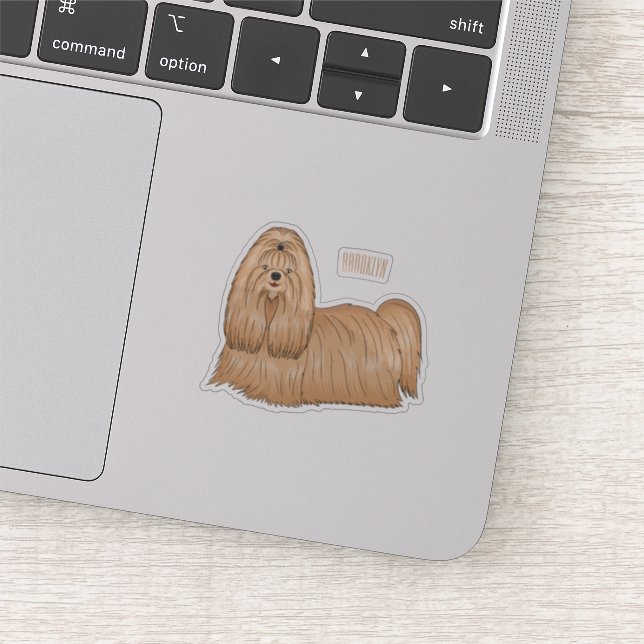 Shih tzu-Cartoon-Illustration Aufkleber (Ausschnitt)