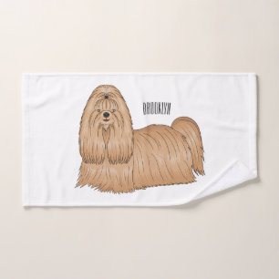Shih tzu-Cartoon-Illustration Badhandtuch Set
