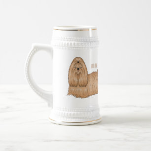 Shih tzu-Cartoon-Illustration Bierglas